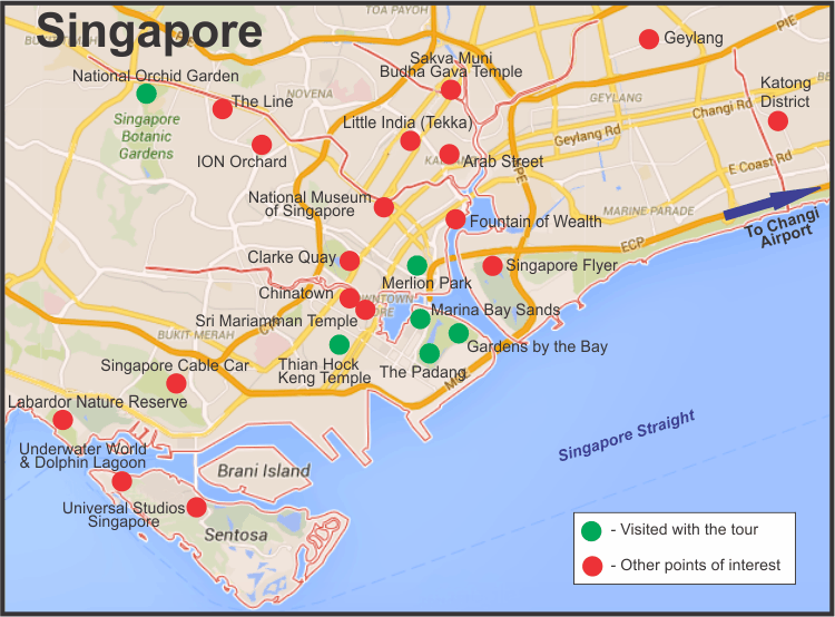Glimpse Of Singapore   Map 